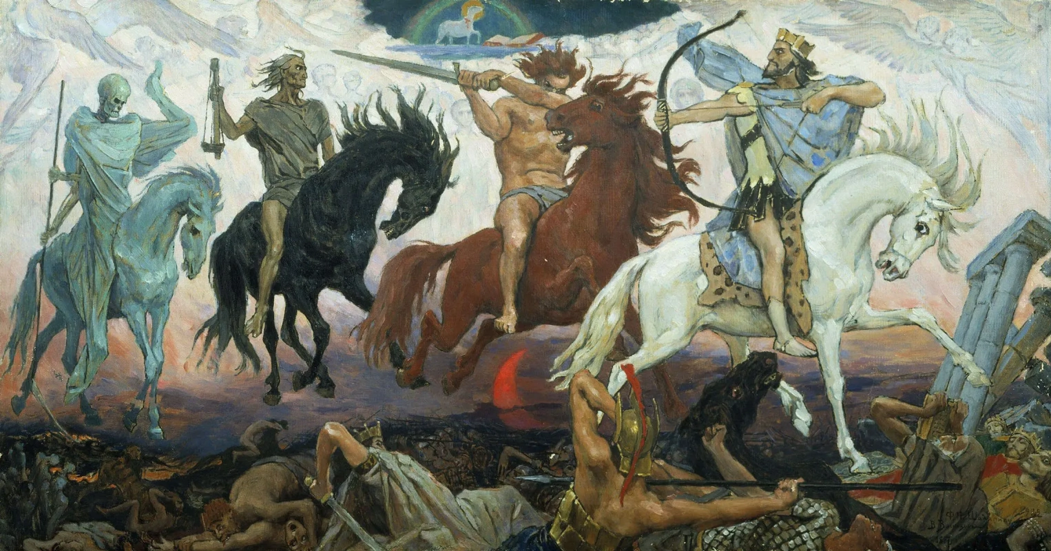 Viktor Vasnetsov. Warriors Of The Apocalypse. The sketch for the painting of the Vladimir Cathedral in Kiev