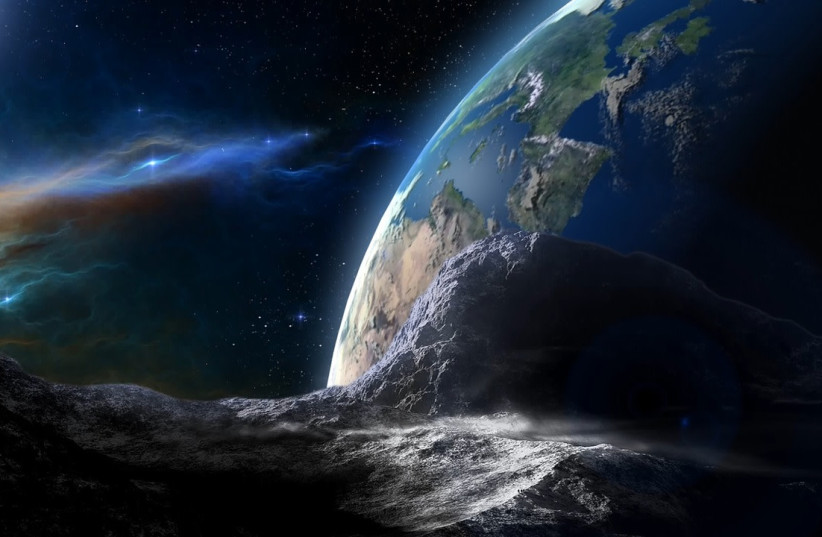  An asteroid is seen heading towards the planet in this artistic rendition. (credit: PIXABAY)