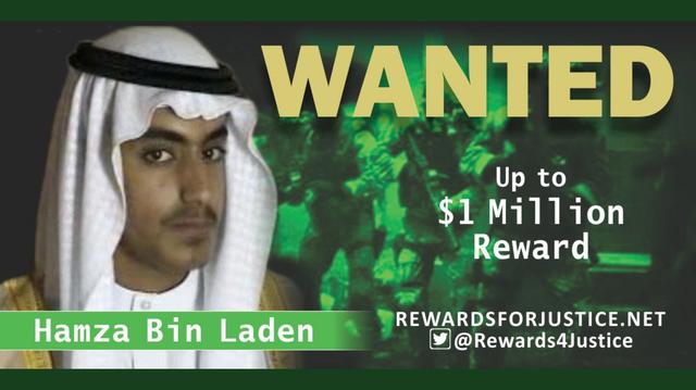 A photograph circulated by the U.S. State Department’s Twitter account to announce a $1 million USD reward for al Qaeda key leader Hamza bin Laden, son of Osama bin Laden, is seen March 1, 2019. State Department/Handout via REUTERS 