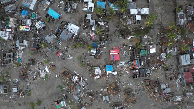 A general view shows destruction after Cyclone Idai in Beira, Mozambique, March 16-17, 2019 in this still image taken from a social media video on March 19, 2019. Care International/Josh Estey via REUTERS 