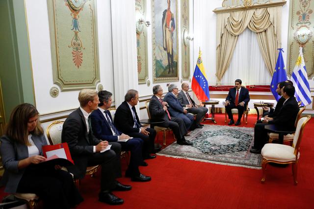 FILE PHOTO: Venezuela's President Nicolas Maduro attends a meeting with representatives of European and Latin American countries, members of the International Contact Group (ICG) at the Miraflores Palace in Caracas, Venezuela May 16, 2019. Miraflores Palace/Handout via REUTERS 