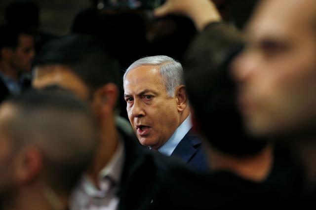 Israeli Prime Minister Benjamin Netanyahu speaks to the media at the Knesset, Israel's parliament, in Jerusalem May 30, 2019. REUTERS/Ronen Zvulun