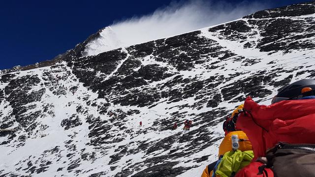 FILE PHOTO: A view shows Nick Hollis's ascent of the south side of Everest in Nepal, May 20, 2019 in this picture obtained by Reuters June 6, 2019. Nick Hollis/via REUTERS