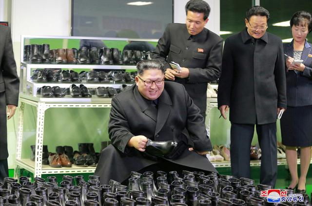 FILE PHOTO: North Korean leader Kim Jong Un visits a shoe factory in Wonsan, North Korea, in this undated photo released December 2, 2018 by North Korea's Korean Central News Agency (KCNA).    KCNA via REUTERS/File Photo