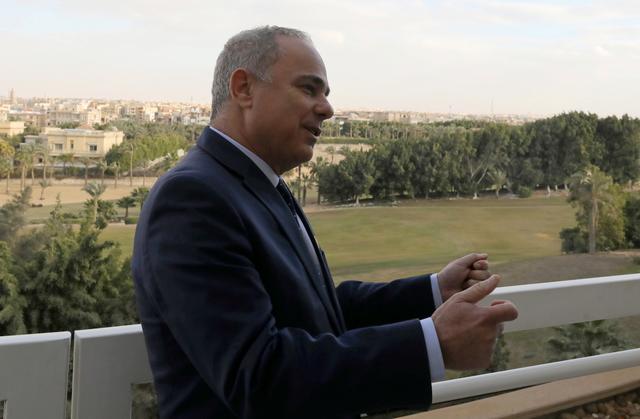 FILE PHOTO - Israeli Energy Minister Yuval Steinitz speaks during an interview with Reuters in Cairo, Egypt January 14, 2019. REUTERS/Mohamed Abd El Ghany