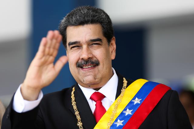 Venezuela's President Nicolas Maduro takes part in a military parade to celebrate the 208th anniversary of Venezuela's declaration of independence in Caracas, Venezuela July 5, 2019. Miraflores Palace/Handout via REUTERS 