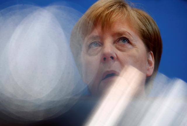 German Chancellor Angela Merkel holds the annual summer news conference in Berlin, Germany, July 19, 2019. REUTERS/Hannibal Hanschke