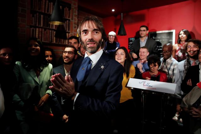 Paris mayoral dissident candidate from La Republique En Marche (LREM) Cedric Villani attends a meeting to announce his candidature in the forthcoming mayoral election in Paris, France, September 4, 2019. REUTERS/Benoit Tessier
