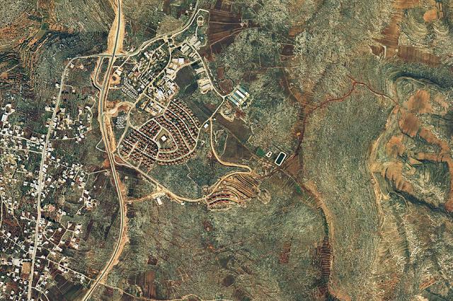 An aerial view shows the Israeli settlement of Ofra in the occupied West Bank as seen in 1997 and obtained by Reuters from Peace Now on June 3, 2019. Peace Now/Handout via REUTERS  