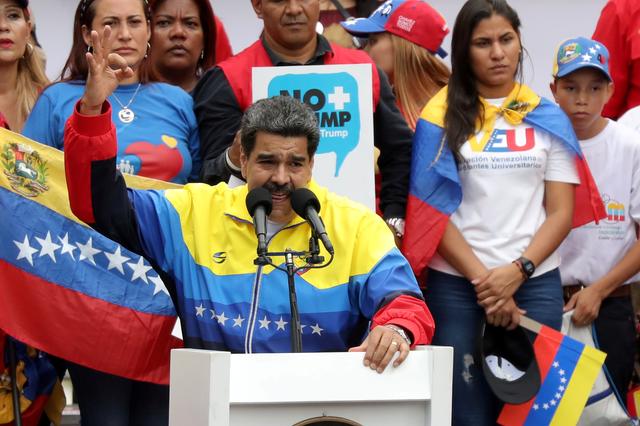 FILE PHOTO: Venezuela's President Nicolas Maduro takes part in a rally against the U.S. sanctions on Venezuela, in Caracas Venezuela, August 10, 2019. REUTERS/Manaure Quintero/File Photo