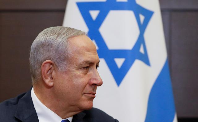 Israeli Prime Minister Benjamin Netanyahu attends a meeting with Russian President Vladimir Putin at the Bocharov Ruchei state residence in Sochi, Russia September 12, 2019. REUTERS/Shamil Zhumatov