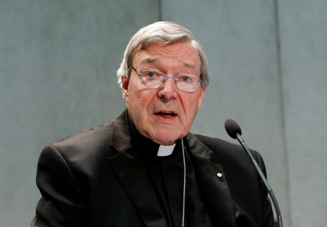 FILE PHOTO: Cardinal George Pell attends news conference at the Vatican, June 29, 2017. REUTERS/Remo Casilli/File Photo