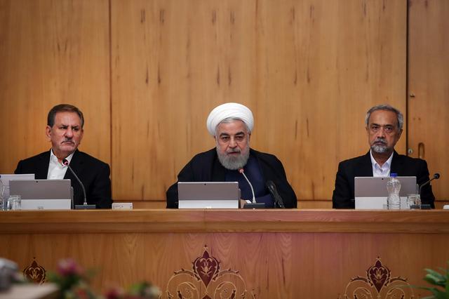 Iranian President Hassan Rouhani speaks during the cabinet meeting in Tehran, Iran, September 18, 2019. Official President website/Handout via REUTERS 