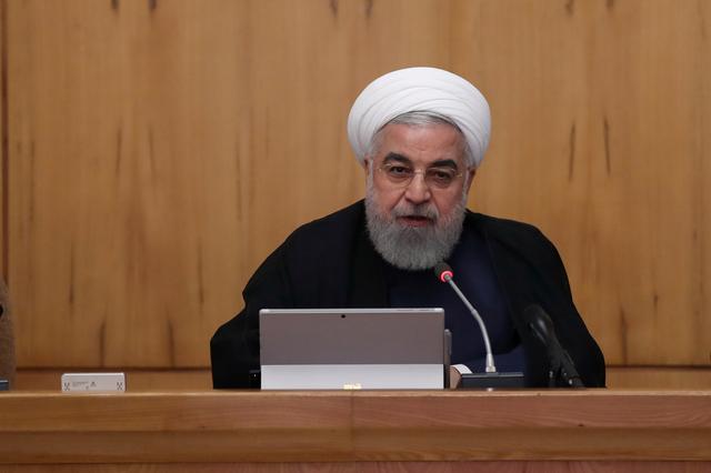 Iranian President Hassan Rouhani speaks during the cabinet meeting in Tehran, Iran, September 18, 2019. Official President website/Handout via REUTERS 
