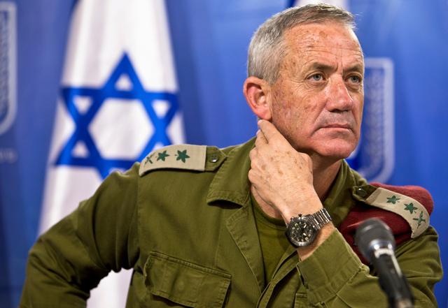 Israeli military chief Lieutenant-General Benny Gantz attends a news conference in Tel Aviv, Israel July 28, 2014. REUTERS/Nir Elias