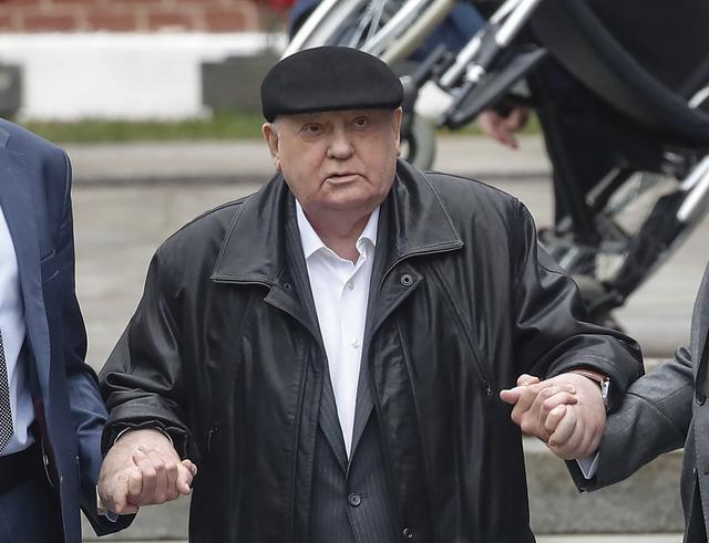 FILE PHOTO: Former Soviet president Mikhail Gorbachev arrives for ceremonies marking the anniversary of the victory over Nazi Germany in World War Two, in Red Square in central Moscow, Russia, May 9, 2019. REUTERS/Maxim Shemetov