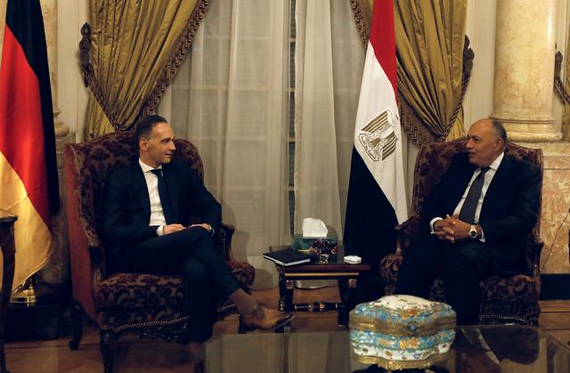 Egyptian Foreign Minister Sameh Shoukry meets with German Foreign Minister Heiko Maas in Cairo, Egypt October 29, 2019. REUTERS/Mohamed Abd El Ghany
