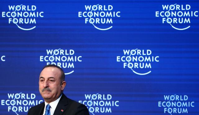 Turkish Foreign Minister Mevlut Cavusoglu attends a session at the 50th World Economic Forum (WEF) annual meeting in Davos, Switzerland, January 23, 2020. REUTERS/Denis Balibouse