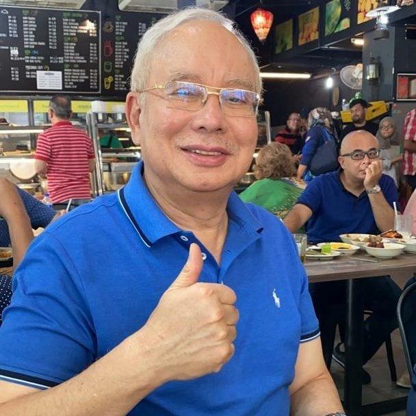 FILE PHOTO: An undated picture of Former Malaysian Prime Minister Najib Razak gesturing in an unknown location, obtained from social media. FACEBOOK / NAJIB RAZAK via REUTERS 