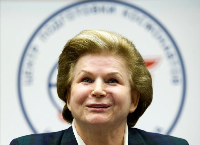 FILE PHOTO: Russian cosmonaut Valentina Tereshkova, the first woman cosmonaut, attends a news conference in Star City outside Moscow, June 7, 2013.  REUTERS/Sergei Remezov/File Photo
