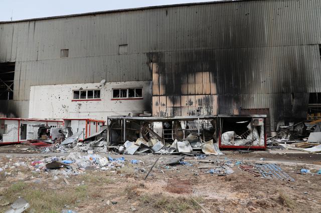 Damage is seen following shelling at Tripoli's Mitiga airport in Tripoli, Libya May 10, 2020. REUTERS/Ismail Zitouny