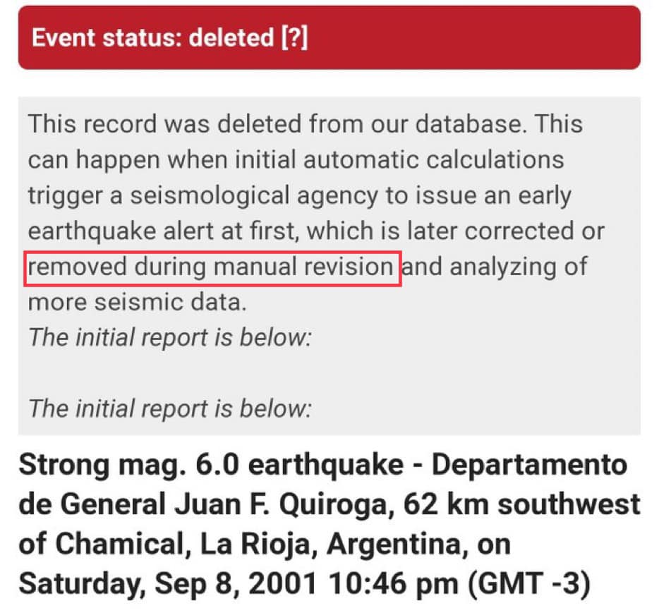 Argentina earthquake deleted on September 23