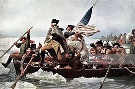 Image result for george washington in a boat on the Potomac river