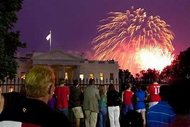 Image result for white house fireworks display over the potomac river