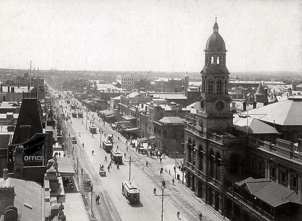 Adelaide Australia, c.1900-1910 city centre King William St